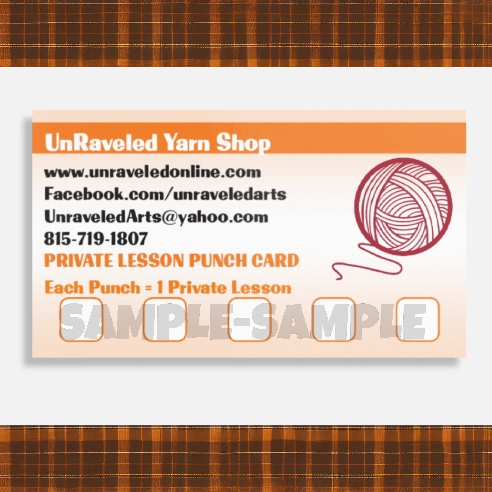 5-Lesson Punch Card